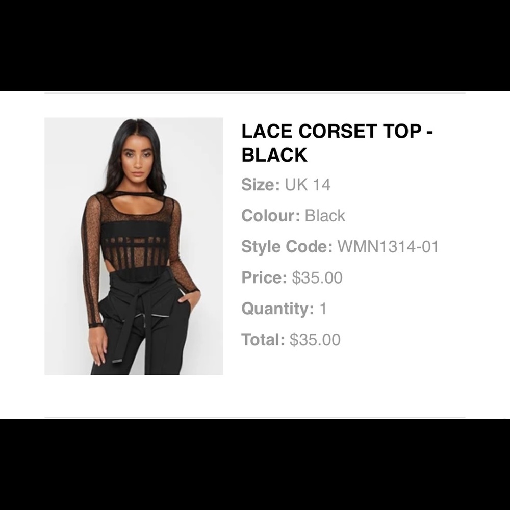 Lace corset top